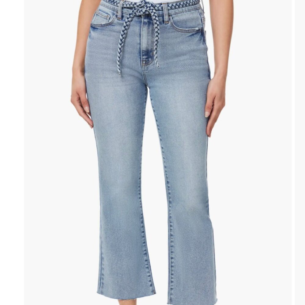 Kensie Vintage Flare Jeans Light Wash Raw Hem Size 29 Y2K